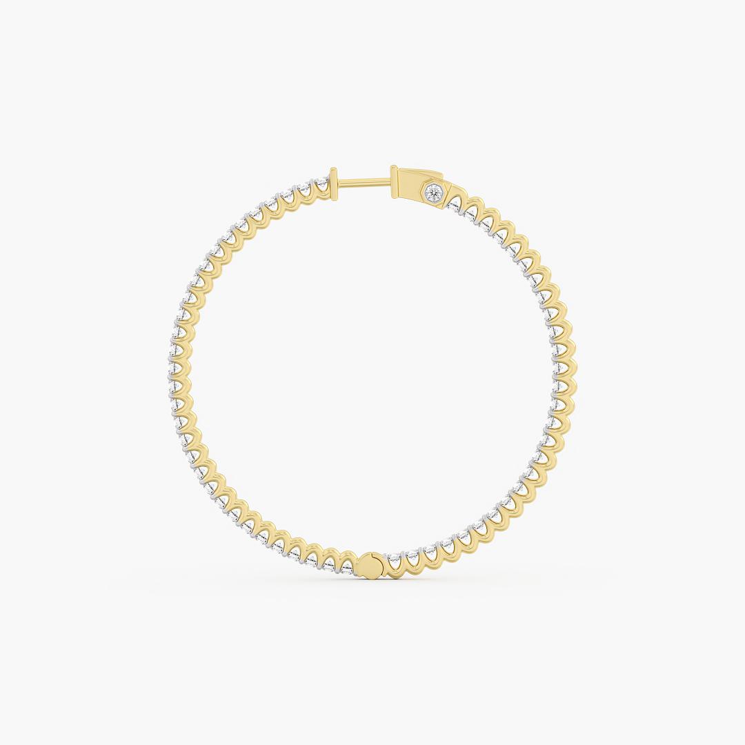 Classic Diamond Hoop Earrings