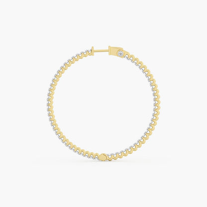 Classic Diamond Hoop Earrings
