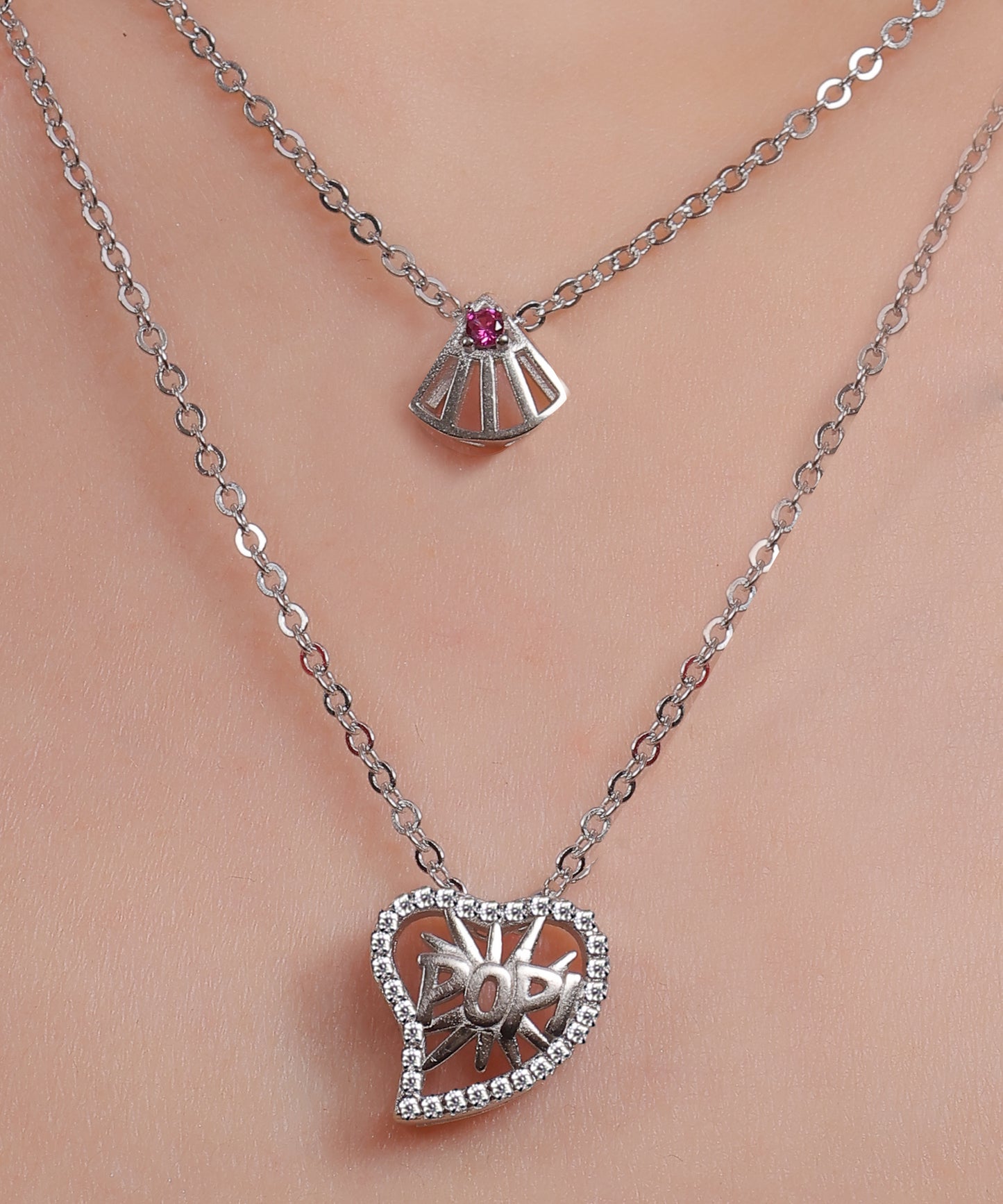 POP Heart Layered Pendant