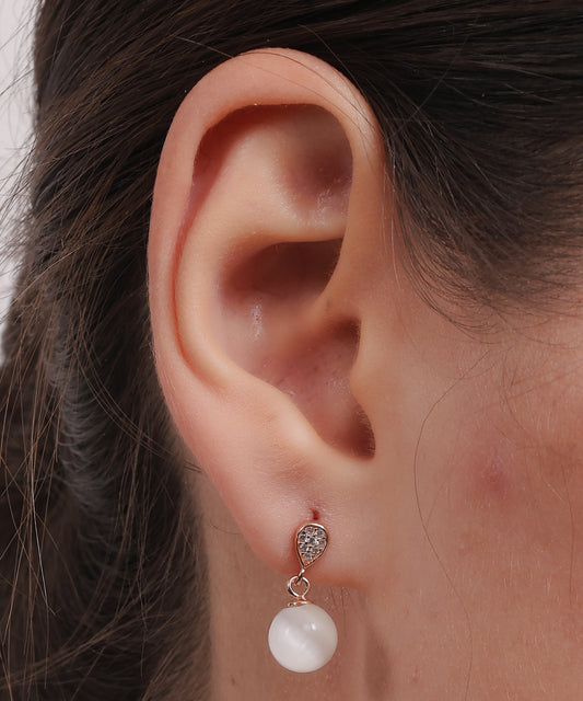 Moonlit Teardrop Pearl Earrings