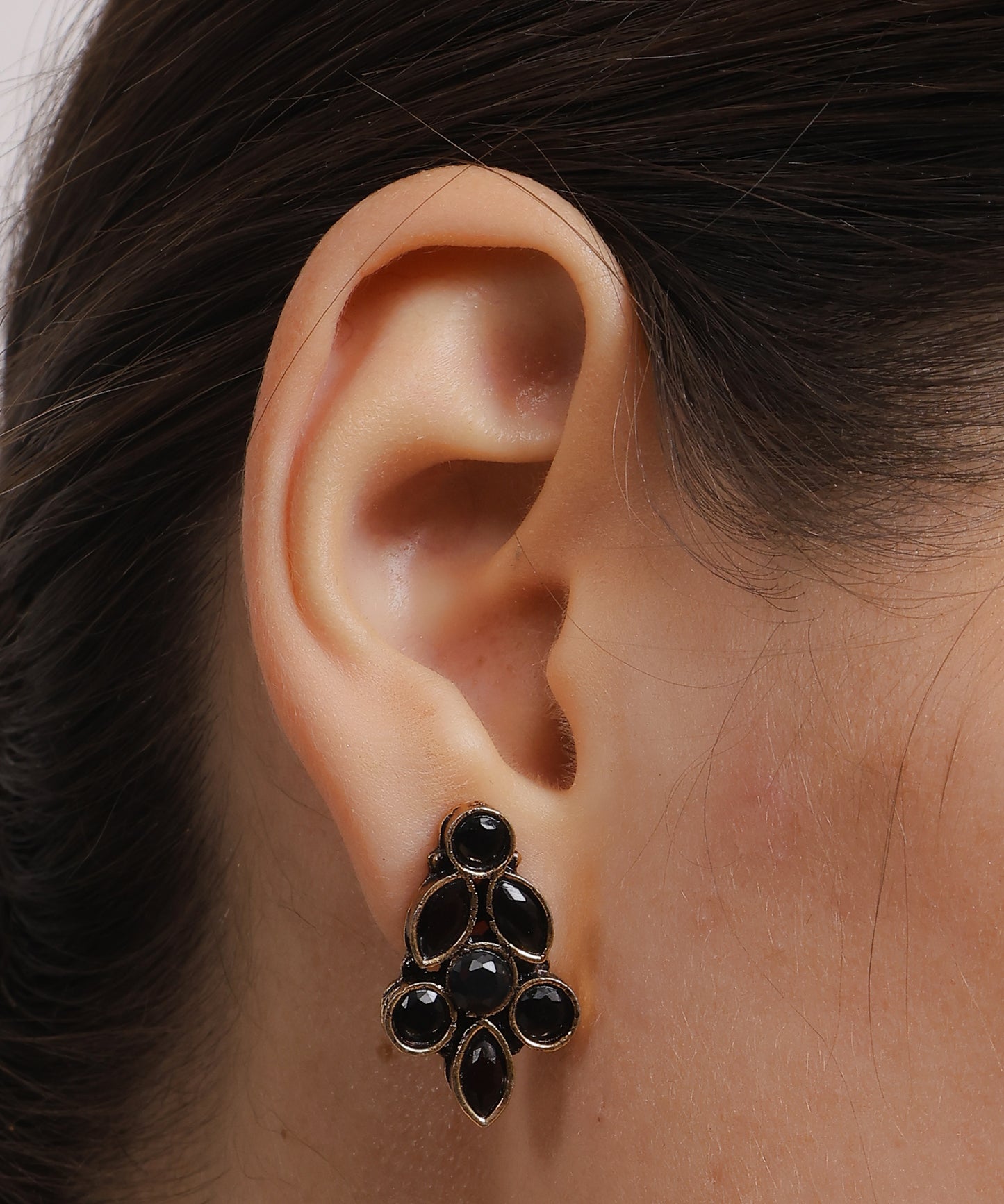 Oxidized Midnight Bloom Studs