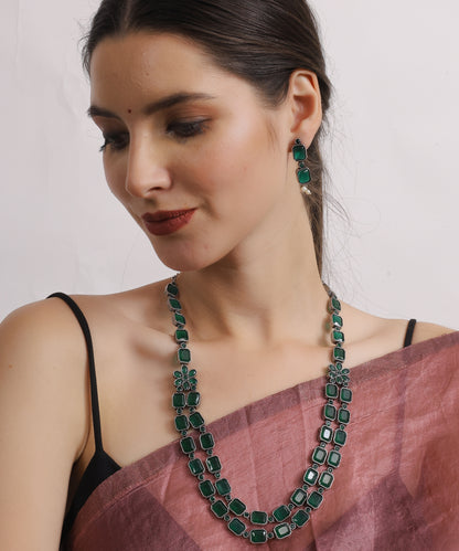 Aqua Layered Floral Necklace Set