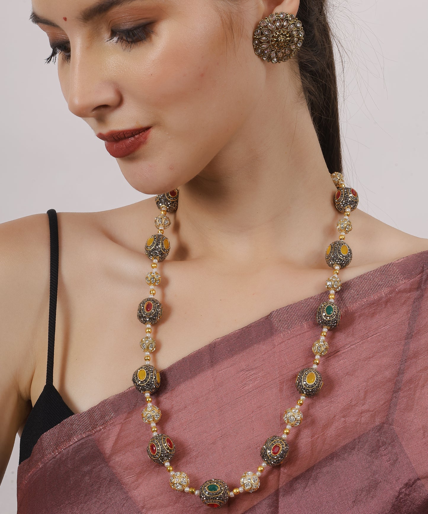 Oxidized Festive Statement Necklace Set