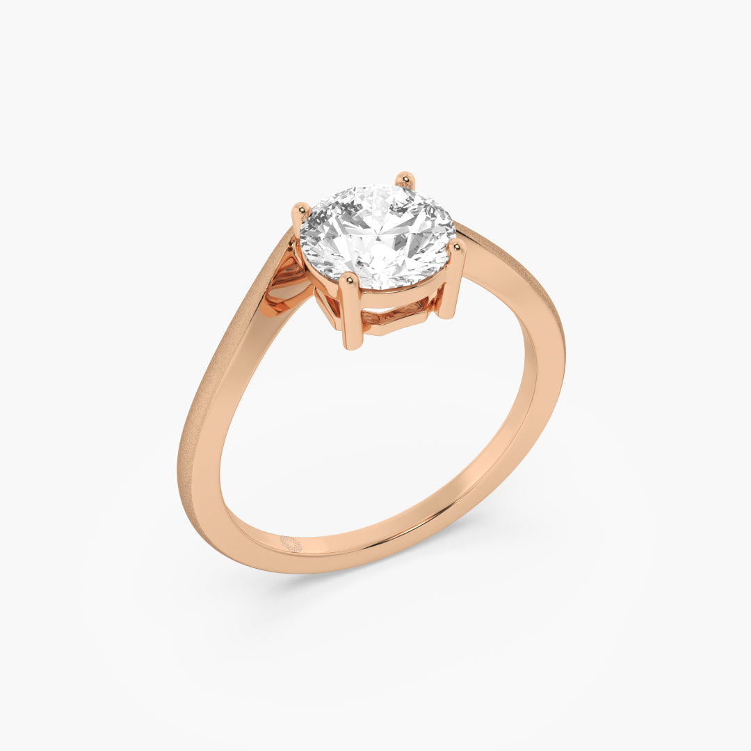Whisper Curve Solitaire Ring