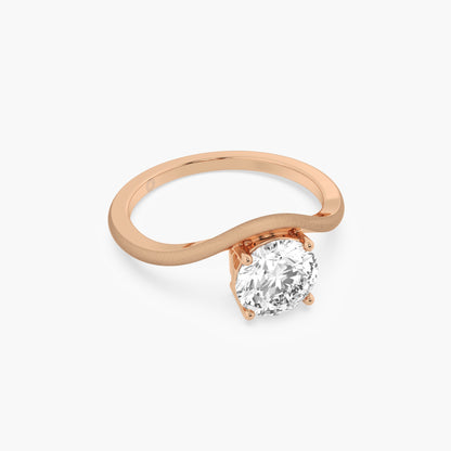 Whisper Curve Solitaire Ring