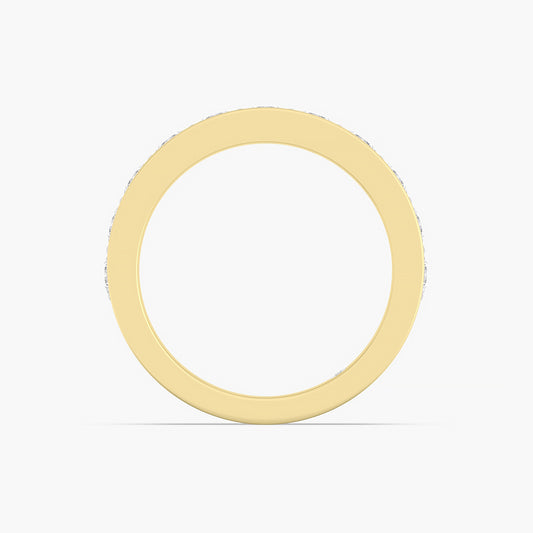 Diamond Channel-Set Gold Band