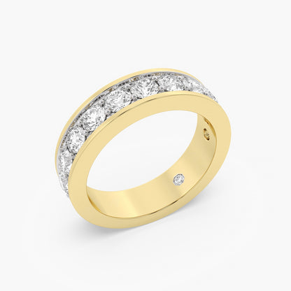 Diamond Channel-Set Gold Band