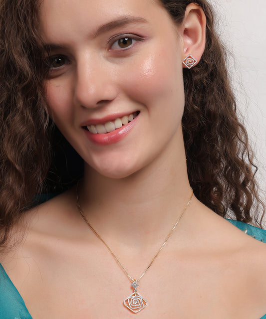 Crystal Spiral Diamond-Cut Set