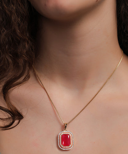Ruby Radiance Pendant Set