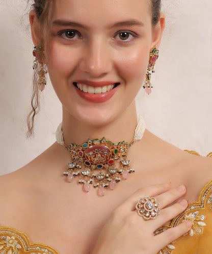 Lotus Kundan Heritage Choker