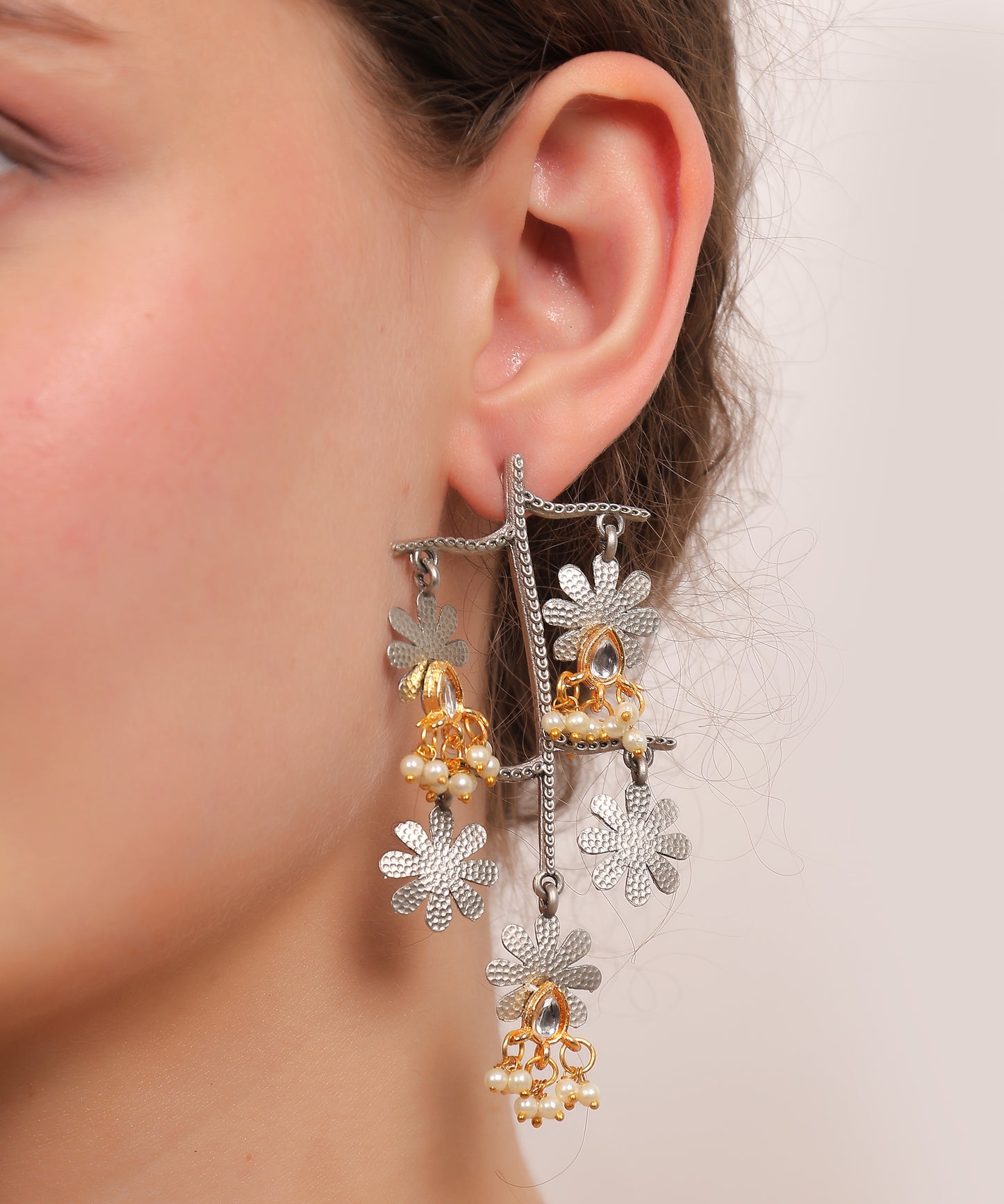 Heritage Floral Chain Drops Earrings