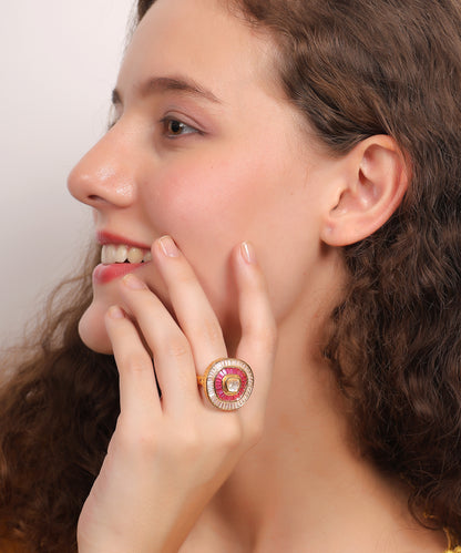 Emerald Radiance Kundan Ring