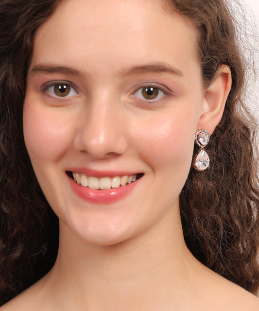 Regal Teardrop Solitaire Earrings