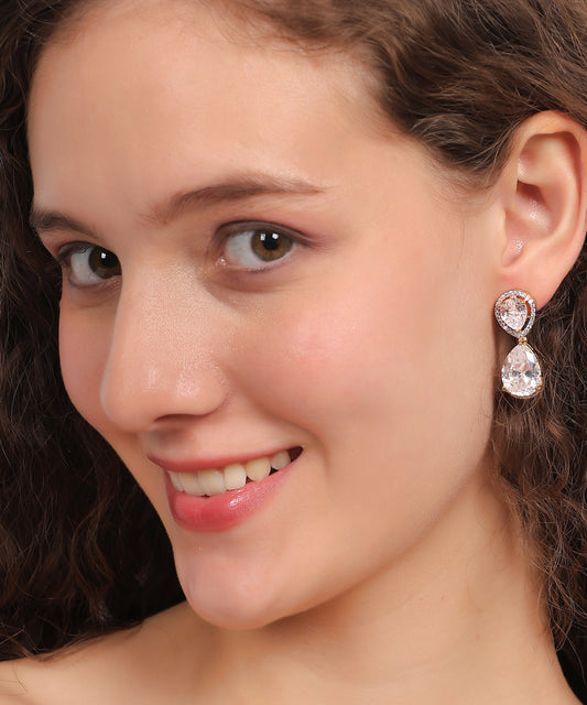Regal Teardrop Solitaire Earrings