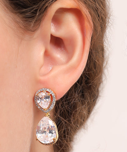 Regal Teardrop Solitaire Earrings