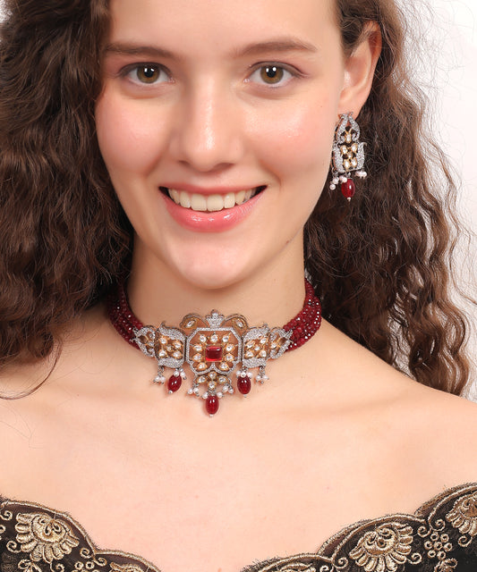 Victorian Polki Kundan Set