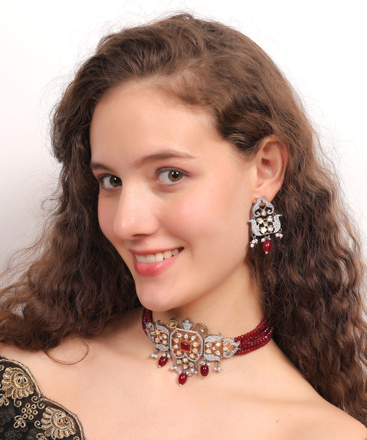 Victorian Polki Kundan Set