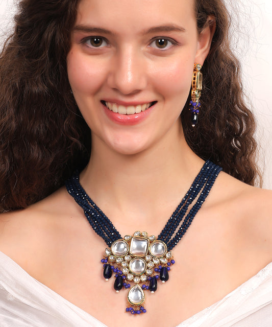 Moissanite Kundan Set