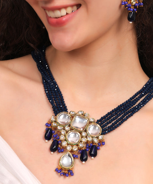 Moissanite Kundan Set