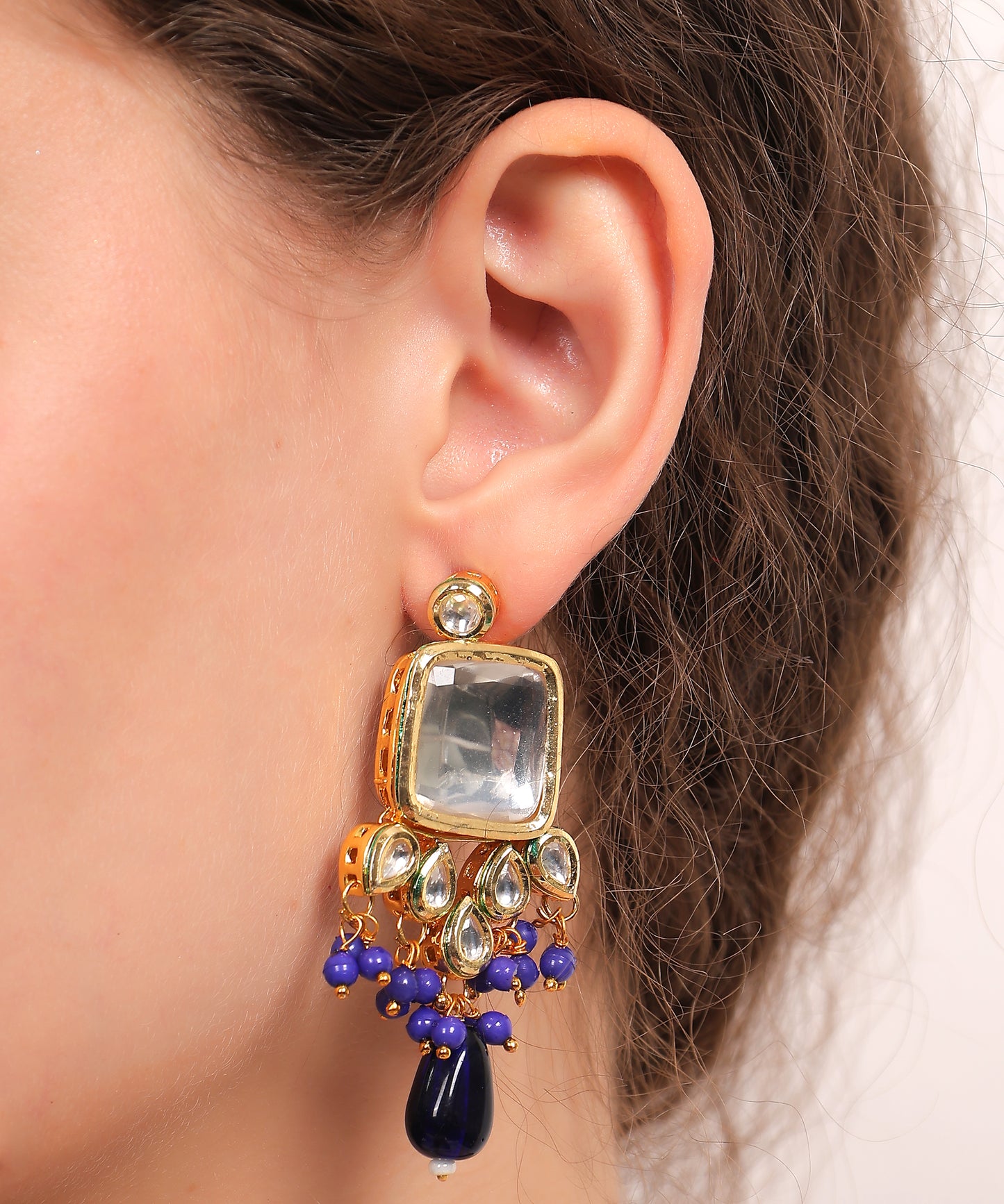 Moissanite Kundan Set
