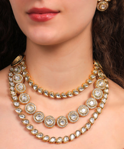 Classic Three-Layer Kundan  Set