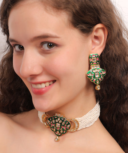 Kundan Enamel Choker Set