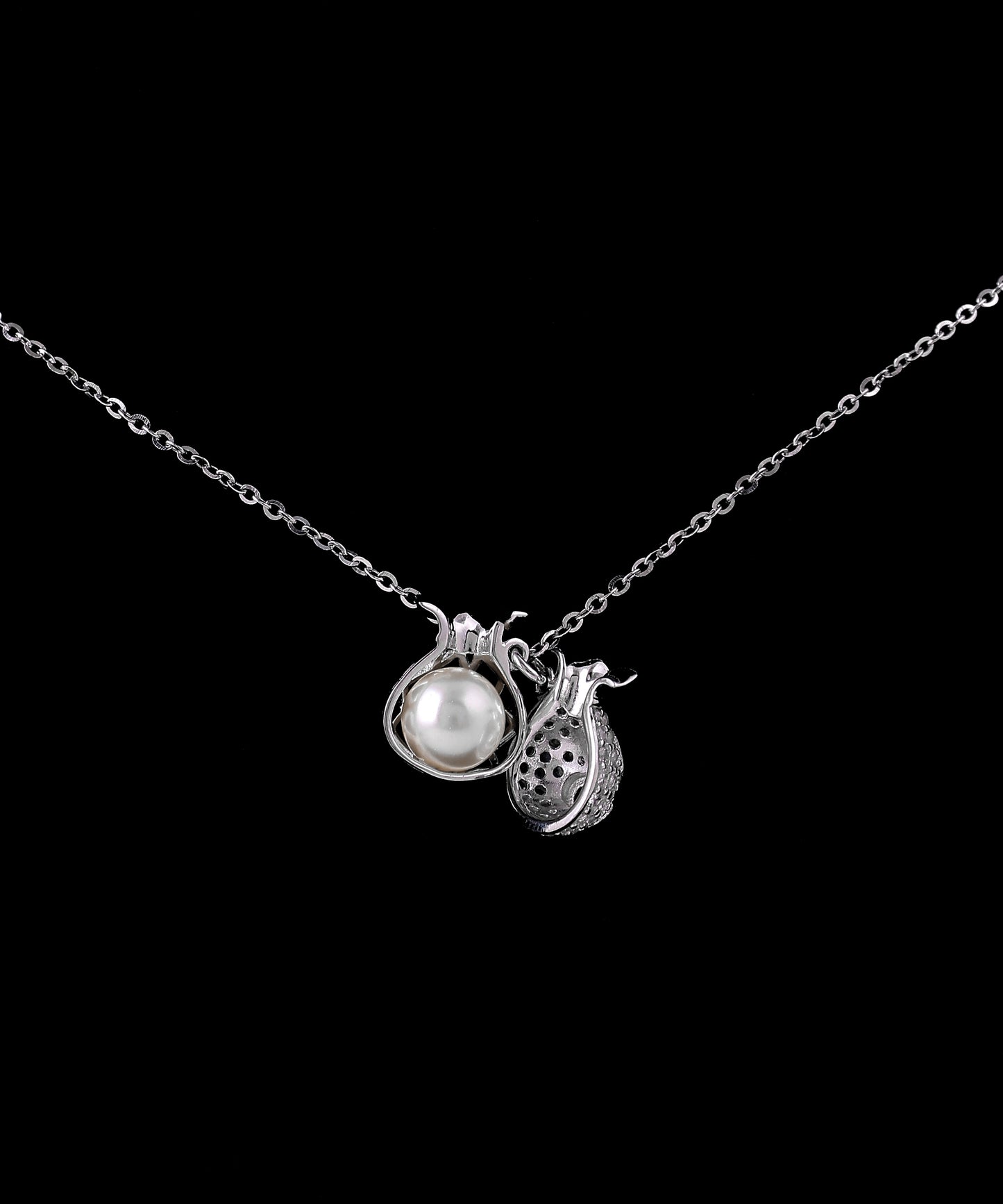 Dollar Sign Pearl Pendant Necklace