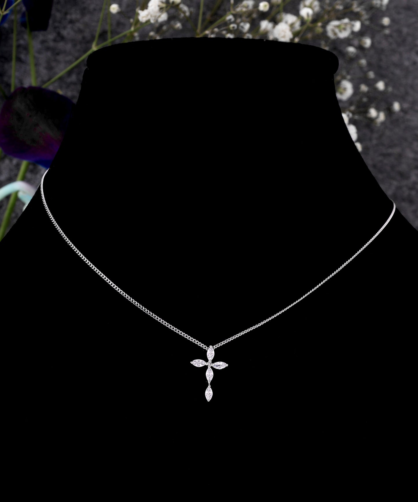 Marquise Cross Pendant