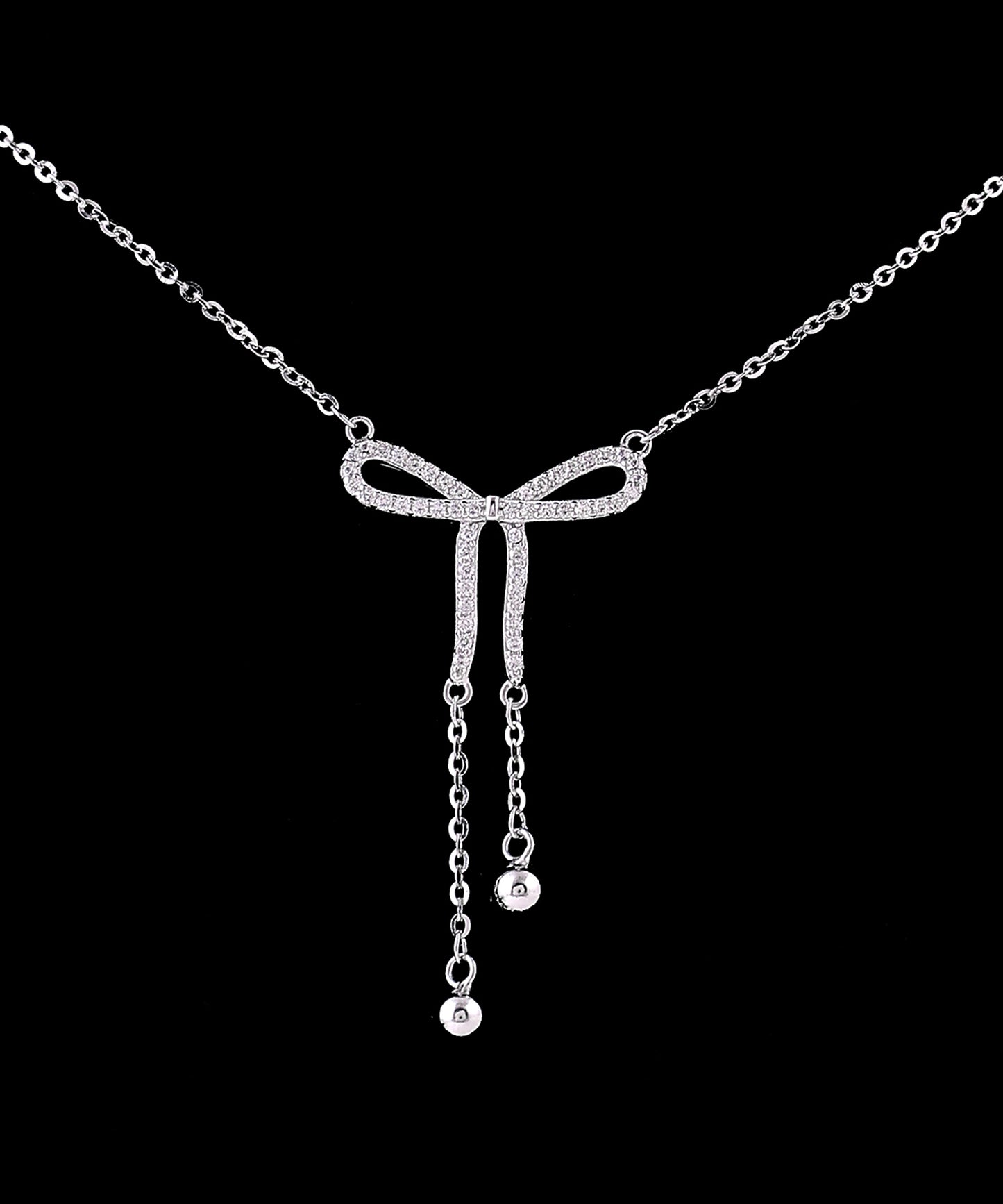 Elegant Bow Drop Pendant