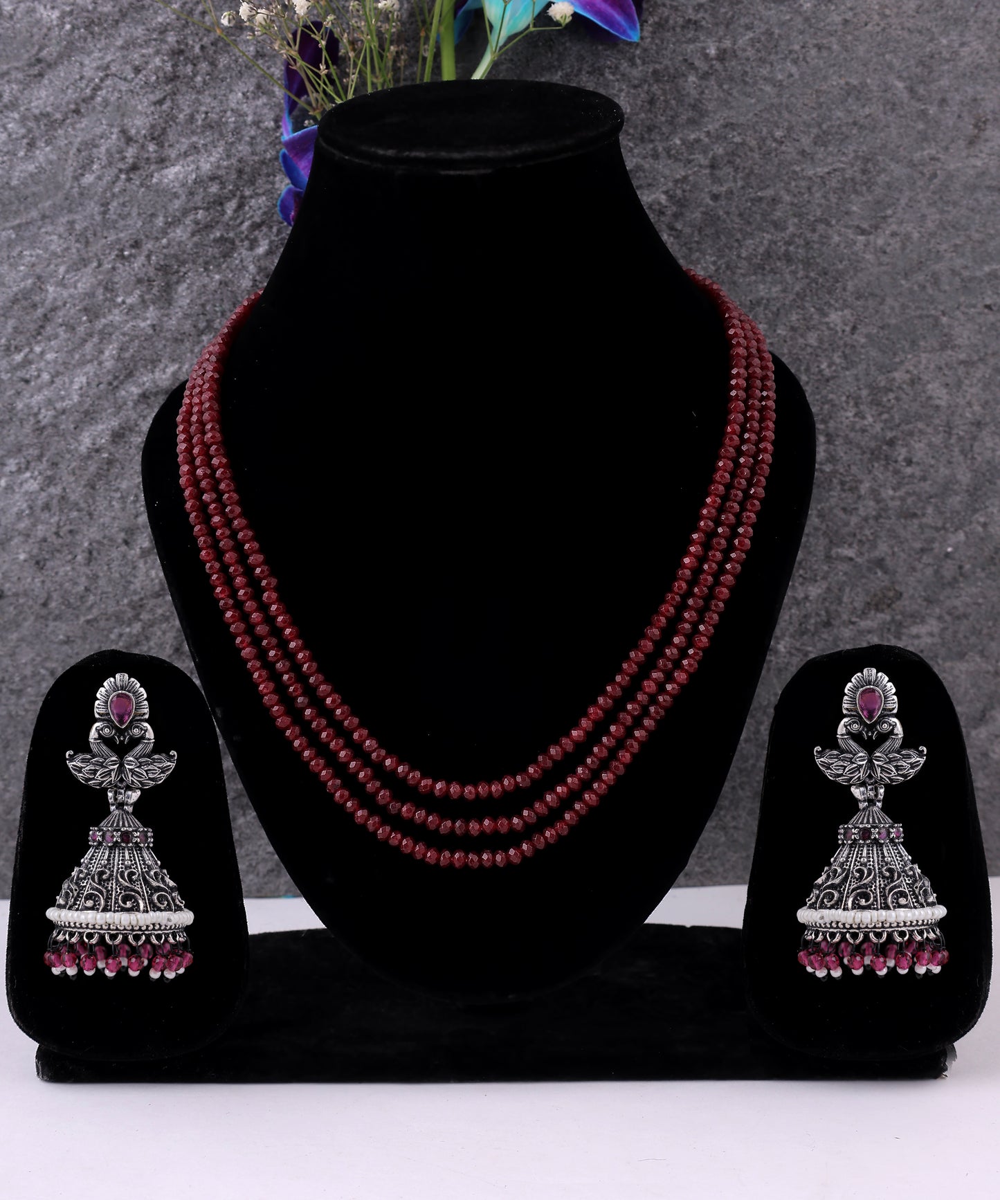 Kalliski Garnet Glow Beads