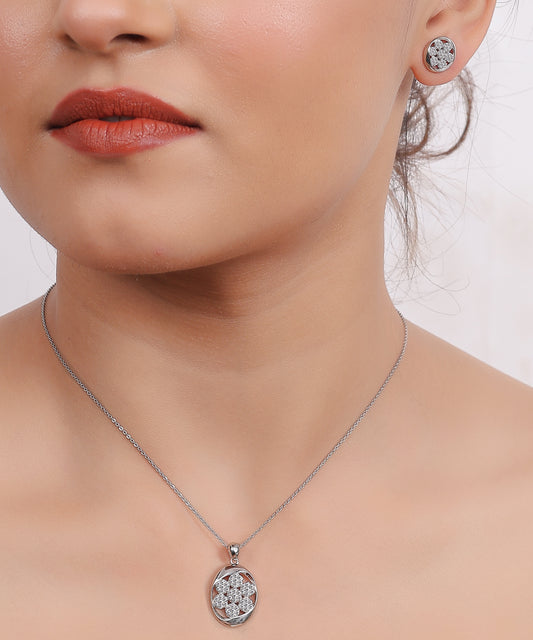 Elegant Floral Pendant Set