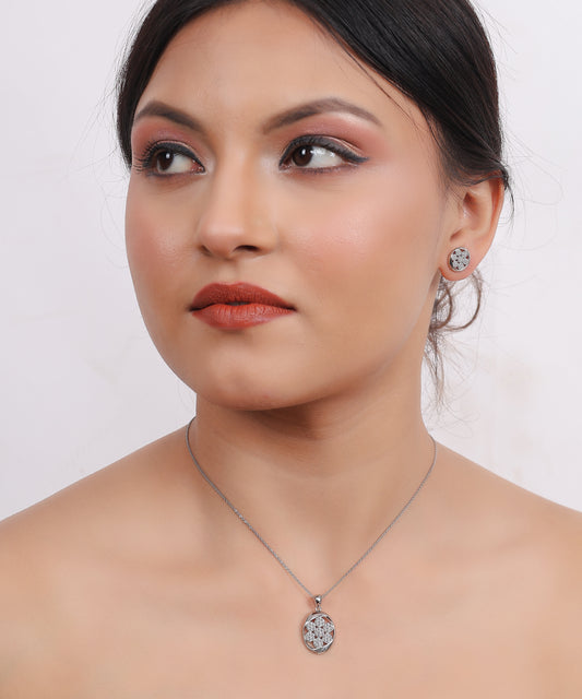 Elegant Floral Pendant Set