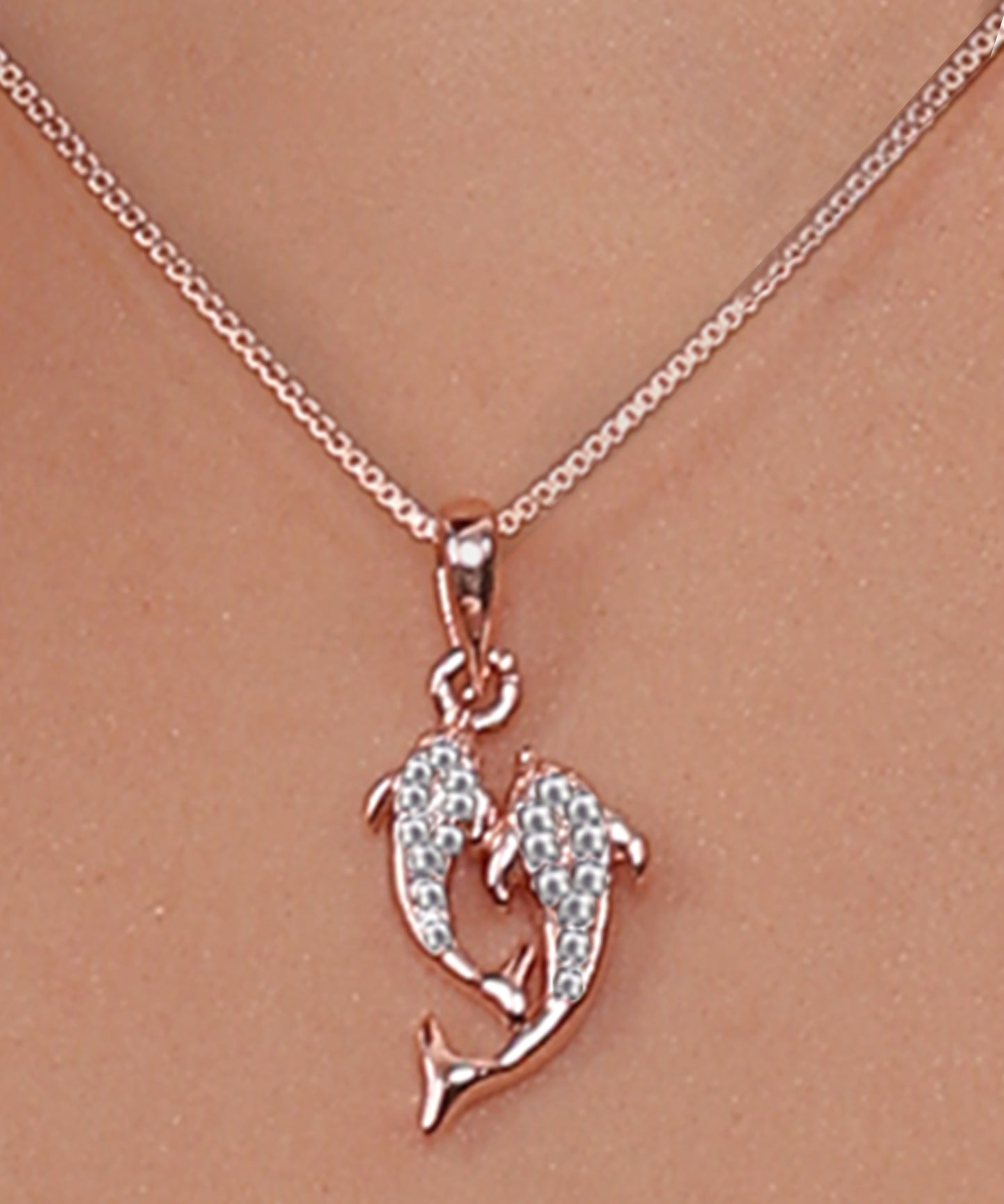 Twin Dolphin Pendant