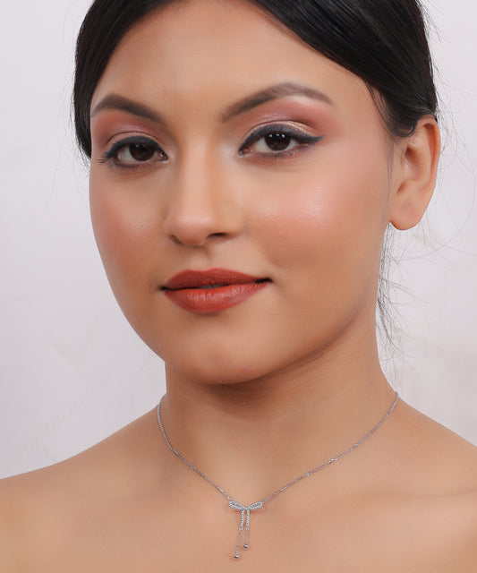 Elegant Bow Drop Pendant