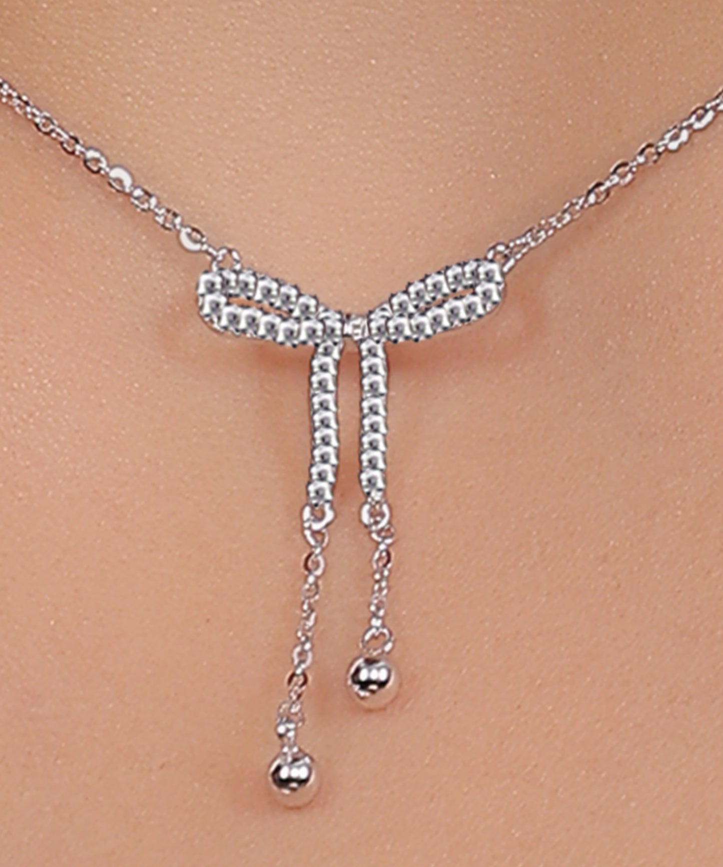 Elegant Bow Drop Pendant