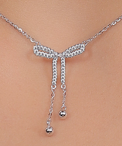 Elegant Bow Drop Pendant