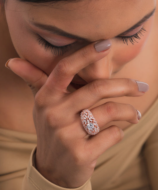 925 Silver Majestic Floral Band