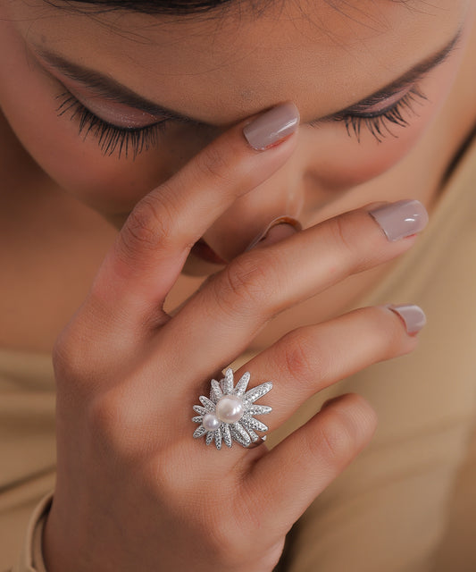 Starfish Pearl Ring