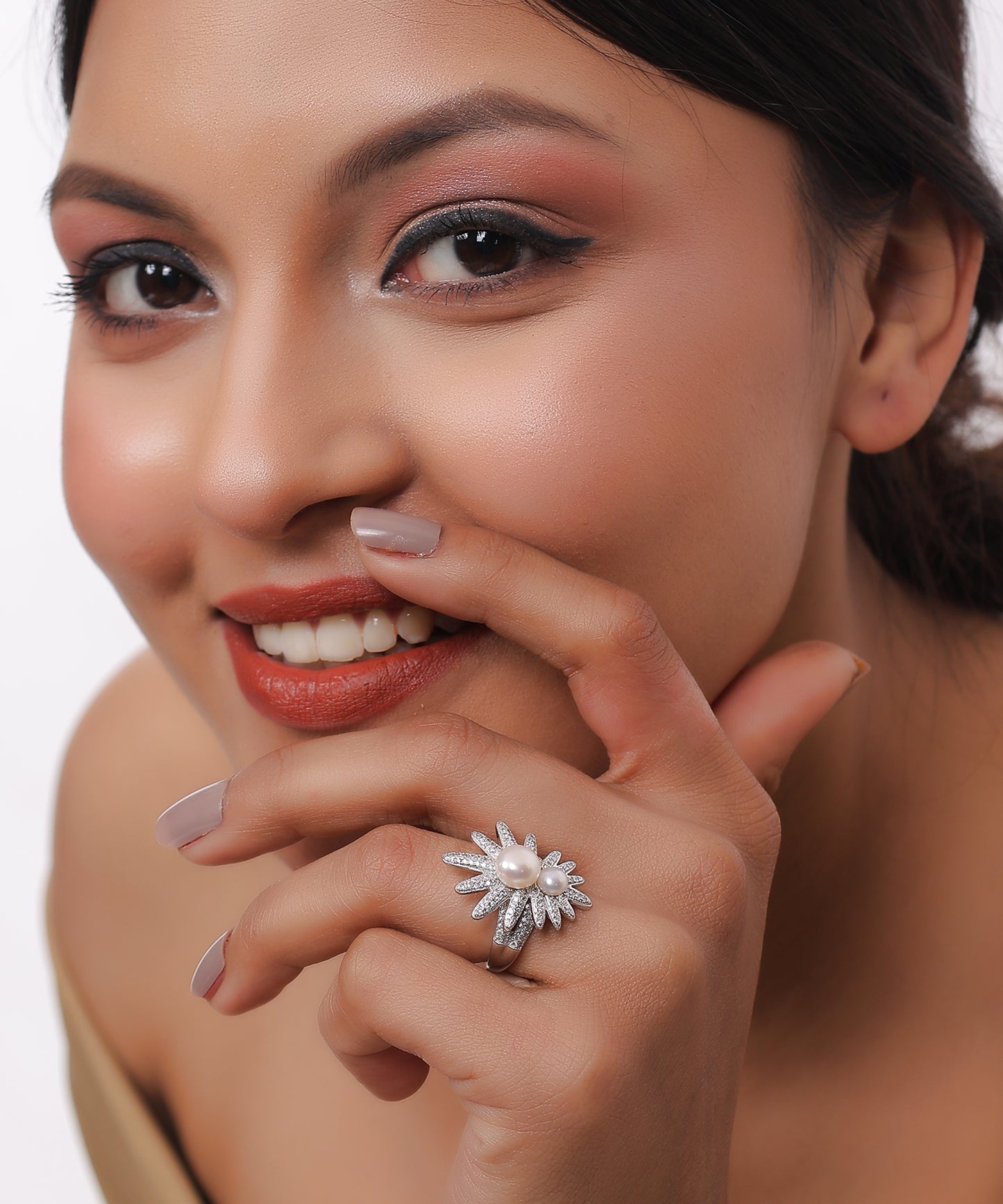 Starfish Pearl Ring