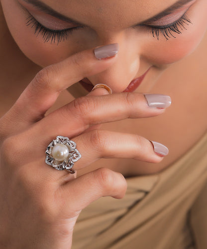 Ethereal Lily Pearl Ring