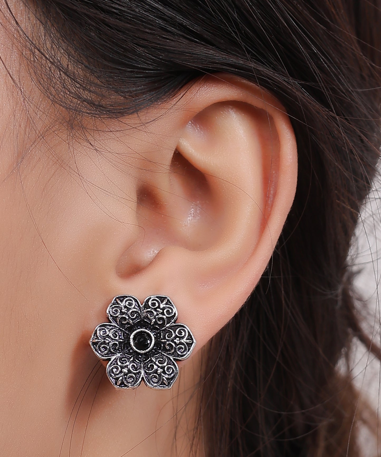 Oxidized Floral Blossom Set