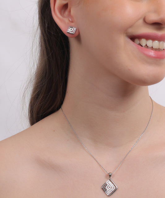 Geometric Elegance Pendant Set