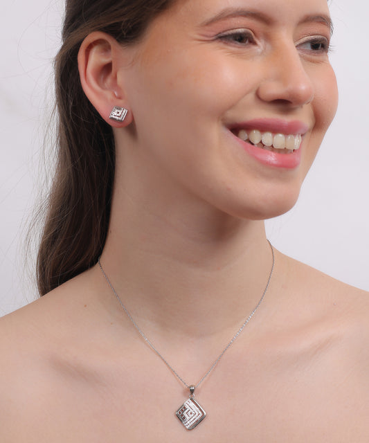 Geometric Elegance Pendant Set