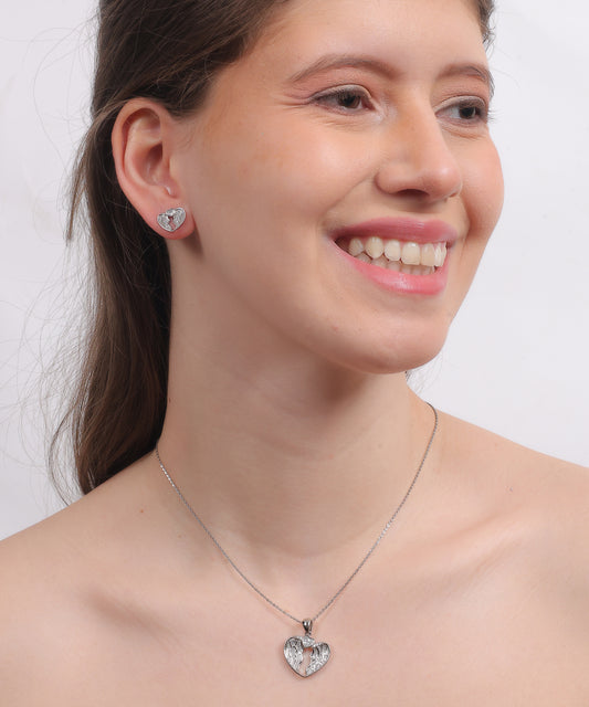 Heart Angel Pendant Set