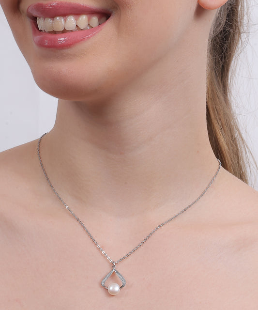 Luminous Pearl Teardrop Pendant