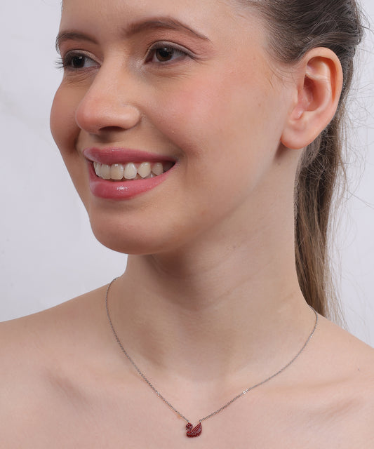 Scarlet Swan Pendant