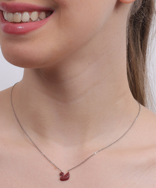 Scarlet Swan Pendant