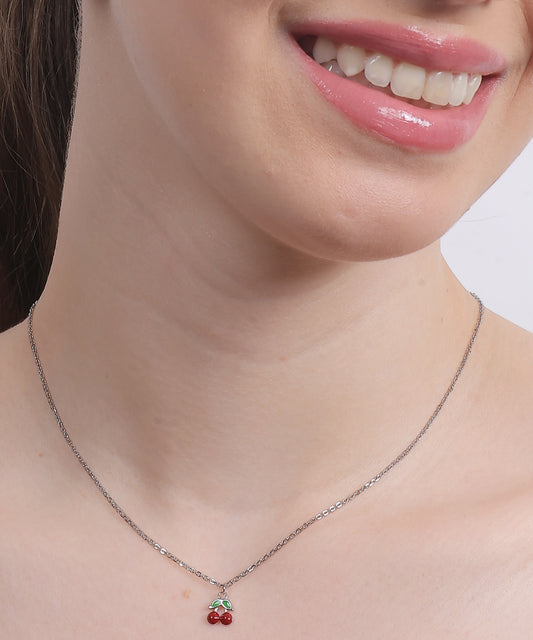 Silver Cherry Pendant