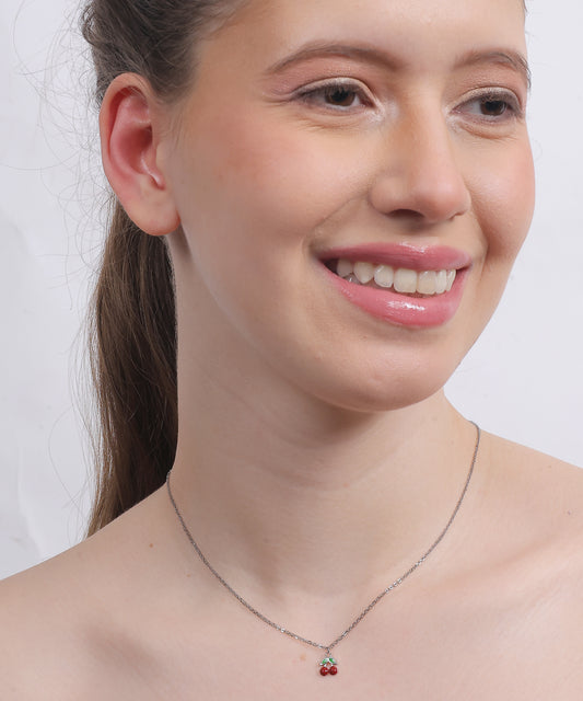 Silver Cherry Pendant