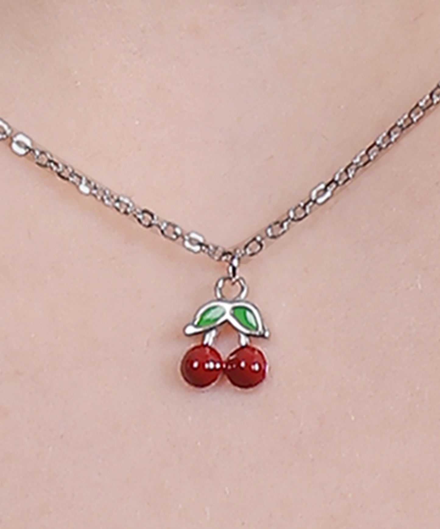 Silver Cherry Pendant